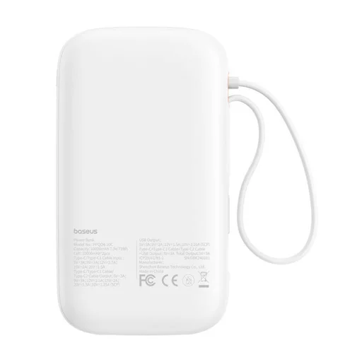 Baseus QPow 2 20000mAh 30W 2xUSB-C powerbank (fehér) - 6
