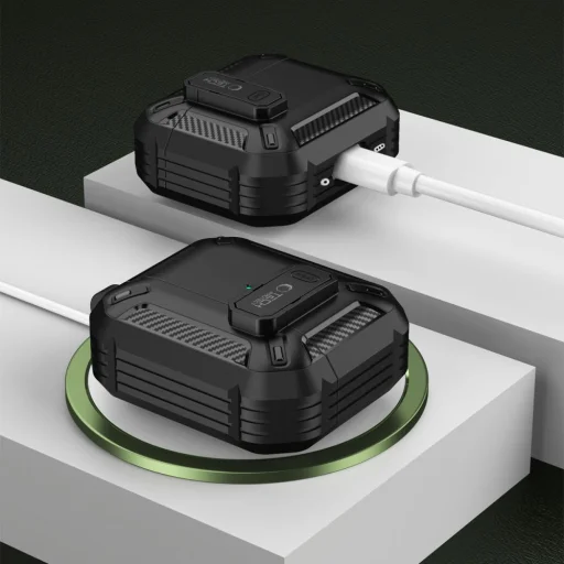 Tech-protect Carbonox Apple Airpods 4 Fekete - 2