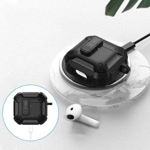 Tech-protect Carbonox Apple Airpods 4 Fekete - 4