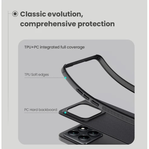 Nillkin Super Frosted PRO hátlap tok Xiaomi 14T-hez, Fekete tok - 4