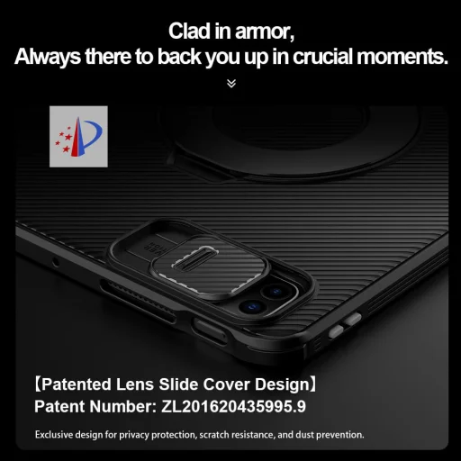  iPad Pro 11 2024 Fekete Nillkin CamShield Pad fliptok - 5