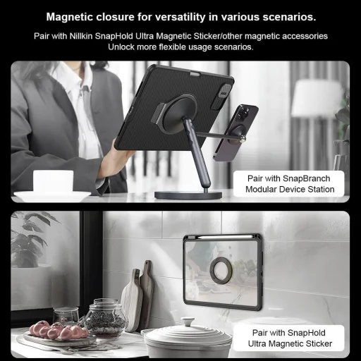  iPad Pro 11 2024 Fekete Nillkin CamShield Pad fliptok - 7