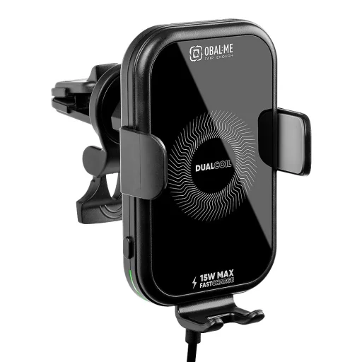 OBAL:ME GravCharger Vezeték nélküli Töltésre Képes Autós Tartó 15W Fekete - 1