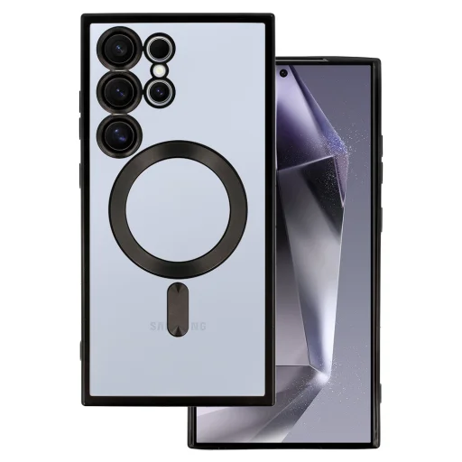 Metallic Magsafe tok Samsung Galaxy S24 Ultra fekete - 1