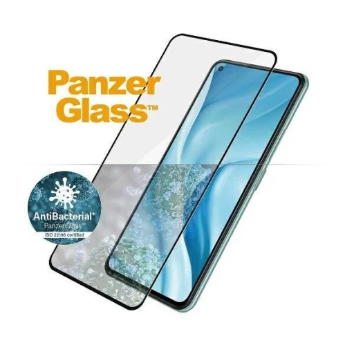 PanzerGlass E2E Regular Xiaomi Mi 11 Lite 5G, Tokbarát, Antibakteriális fekete üvegfólia - 2