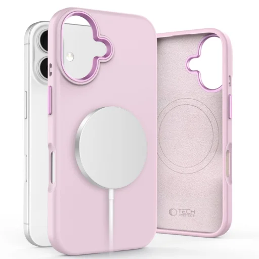 Tech-protect Silicone Pure Magsafe Iphone 16 Pink Pearl Tok - 1