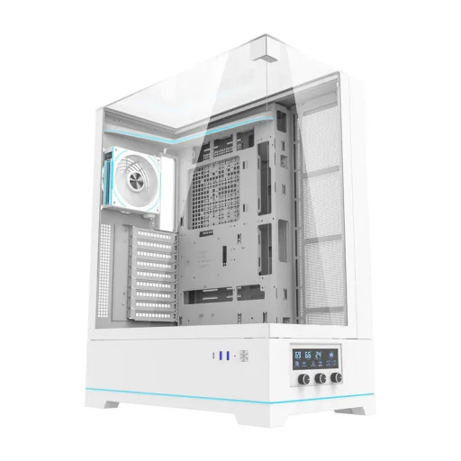 Darkflash DY450L PRO számítógépház fehér ventilátorral - 1