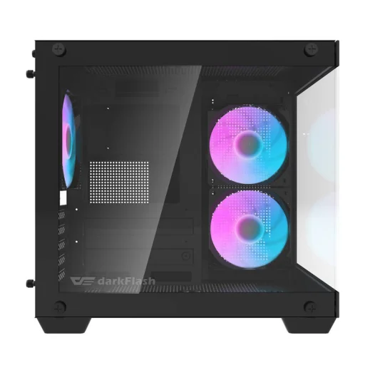 Darkflash számítógépház K275 3 ventilátorral (Fekete) - 2