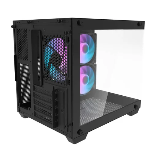 Darkflash számítógépház K275 3 ventilátorral (Fekete) - 4