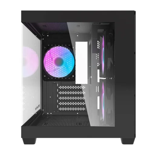 Darkflash számítógépház K275 3 ventilátorral (Fekete) - 5