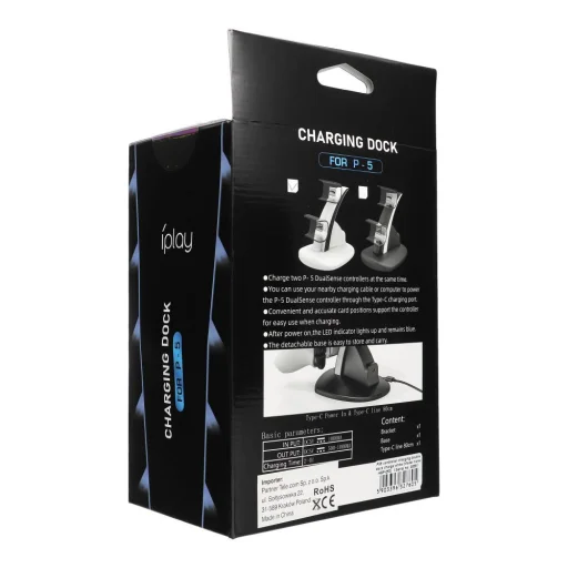 PS5 kontroller töltő dupla dokkoló HBP-253 fehér - 3