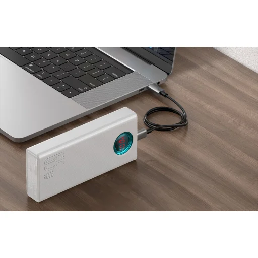 Powerbank Baseus Amblight 30000mAh, 4xUSB, USB-C, 65W (fehér) - 5