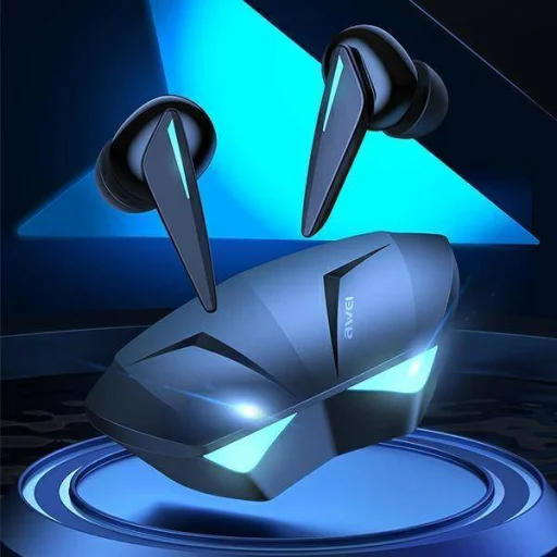 Bluetooth 5.0 TWS Gaming Fülhallgató + AWEI Dokkoló Állomás (T23) fekete - 4