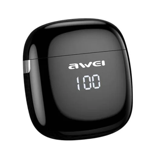 Bluetooth 5.0 TWS Fejhallgató + AWEI Dokkolóállomás (T28P) fekete - 5