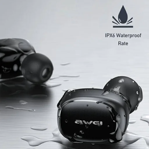 Bluetooth 5.1 TWS Fülhallgató + AWEI Dokkolóállomás (T13Pro) fekete - 13