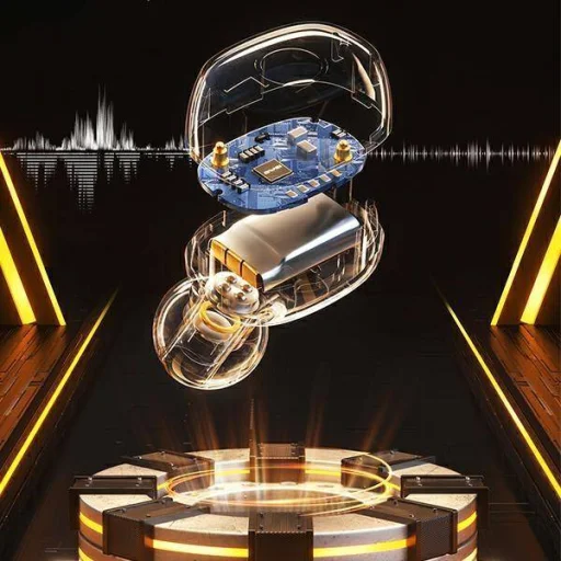 Bluetooth 5.1 TWS Fülhallgató + AWEI Dokkolóállomás (T13Pro) fekete - 7