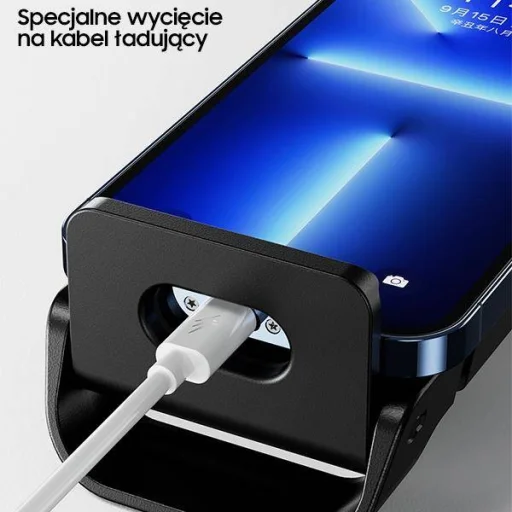 AWEI X40 fejtámlára szerelhető tablet és telefontartó fekete - 8