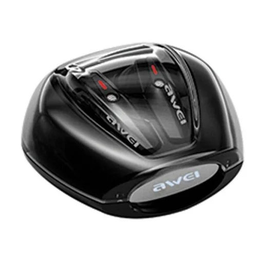 Bluetooth 5.3 TWS Fülhallgató + AWEI T25 Dokkolóállomás, fekete - 1