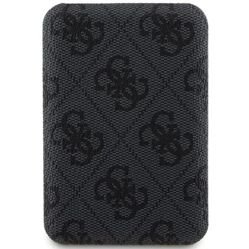 Guess Indukciós Powerbank 15W GUPB5FP4EMGK 5000mAh fekete/fekete 4G Bőr Fém Logó MagSafe - 2