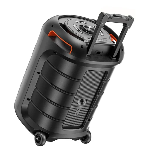 HOCO vezeték nélküli hangszóró dancer kültéri karaoke + 2x vezeték nélküli mikrofon LED Winner HA5 fekete (+ FBT, TF, USB, AUX) - 3