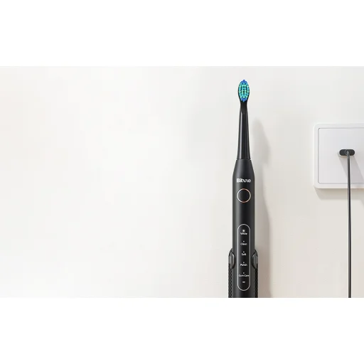 Sonic elektromos fogkefe tippekkel és utazótokkal D2 (fekete) - 7