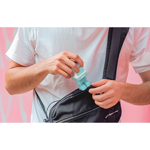 Ugreen Nexode RG (Robot GaN) hálózati töltő, 2x USB-C + USB, 65W (rózsaszín - kék) - 5