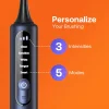 Bitvae BVS3 Smart sonická elektrická zubná kefka – so 4 náhradnými hlavicami, cestovným puzdrom, 5 režimami, tlakovým senzorom, aplikáciou, nočná modrá thumbnail