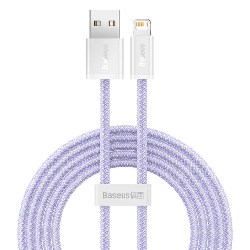 Baseus Dynamic 2 USB - Lightning töltőkábel, 2,4A, 2m (lila) - 1