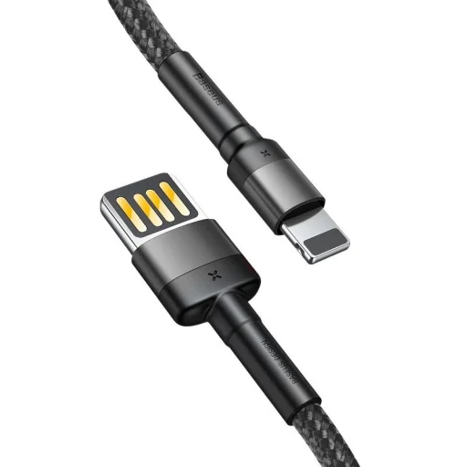 Baseus Cafule 1,5A 2 m-es Lightning USB-kábel (kétoldalas) (szürke-fekete) - 2