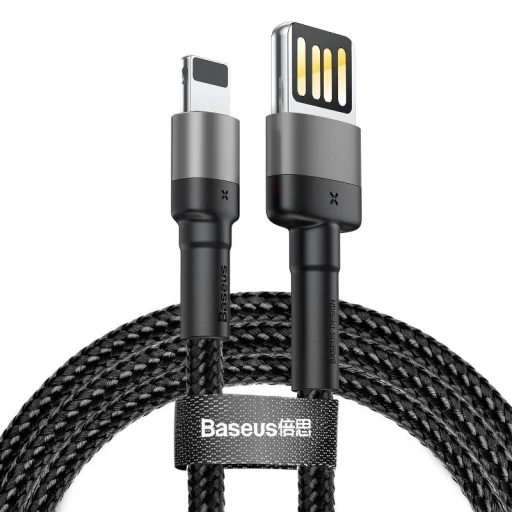 Baseus Cafule 1,5A 2 m-es Lightning USB-kábel (kétoldalas) (szürke-fekete) - 1