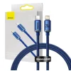 Baseus Crystal Shine USB-C-Lightning kábel, 20W, 1.2m (kék) thumbnail