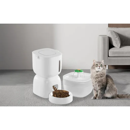 Petwant FW1-L(BAS) automata állateledel-adagoló + 2L kisállat itató - 4