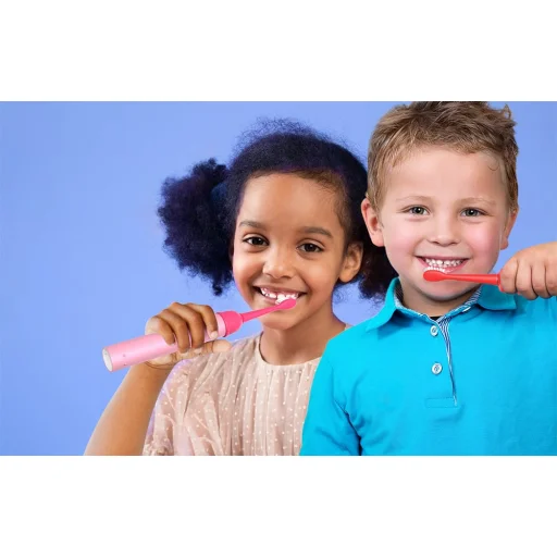 Sonic elektromos fogkefe gyerekeknek alkalmazással és fejkészlettel Bitvae K7S (pink) - 2