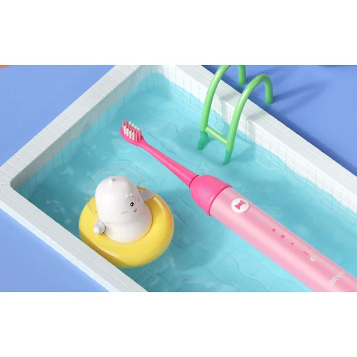 Sonic elektromos fogkefe gyerekeknek alkalmazással és fejkészlettel Bitvae K7S (pink) - 3