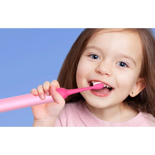 Sonic elektromos fogkefe gyerekeknek alkalmazással és fejkészlettel Bitvae K7S (pink) - 5