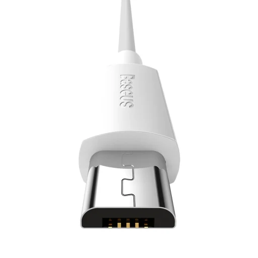 Baseus Simple Wisdom Micro USB - USB kábel, 2.1A, 1.5m (fehér) 2 db. - 6