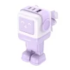 Fali töltő Ugreen Nexode RG (Robot GaN), 2x USB-C + USB, 65W (lila) thumbnail