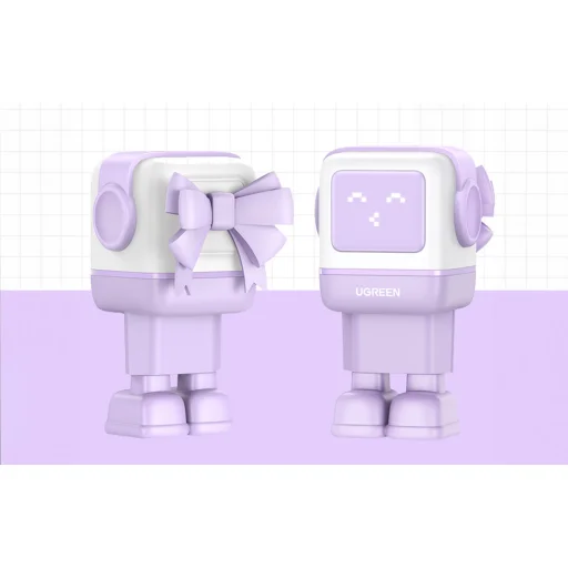 Fali töltő Ugreen Nexode RG (Robot GaN), 2x USB-C + USB, 65W (lila) - 2