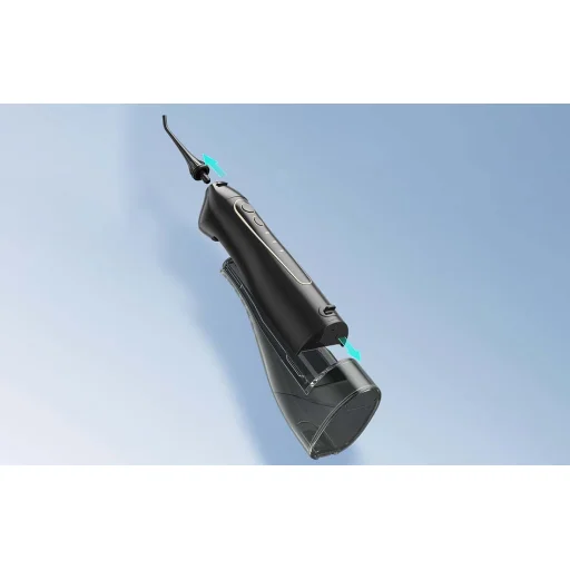 FairyWill FW-5020E + FW-E11 Szónikus fogkefe fejkészlettel és szájzuhannyal (fekete) - 8