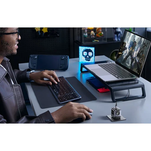 Ugreen Nexode RG hálózati töltő (Robot GaN), 2x USB + USB-C, 65W (szürke) - 6