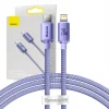 Baseus Crystal Shine USB-C-Lightning kábel, 20W, PD, 1.2m (lila) thumbnail