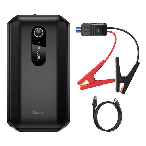 Baseus Super Energy Autó Jump Starter Powerbank / Indító, 10000mAh, 1000A, USB (fekete) - 3