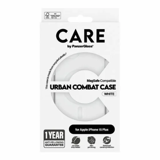 CARE by PanzerGlass Urban Combat tok MagSafe iPhone 15 Plus - Fehér - 4
