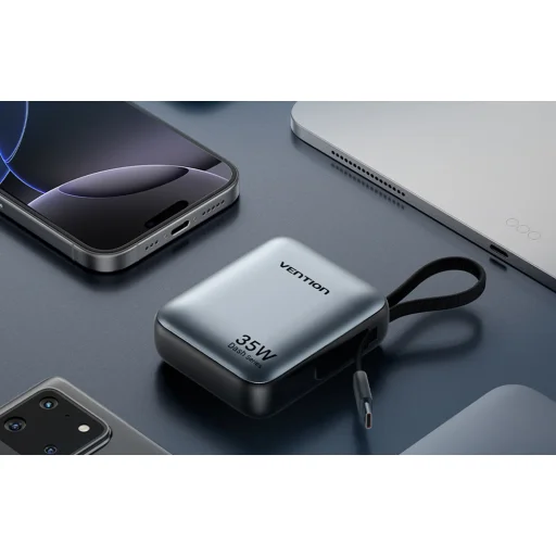 Powerbank Vention FHEH0 10000mAh 30W (szürke) - 5
