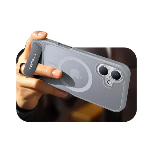 Torras tok Pstand iPhone 16 Plus készülékhez (Titán szürke) - 5