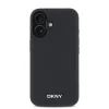  iPhone 16 Plus Fekete DKNY PU bőr Ezüst Fém Logó Magsafe Tok thumbnail