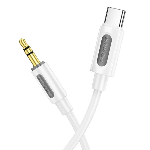 Borofone Cable BL20 - jack 3,5mm to Type C - 1 méter fehér - 2