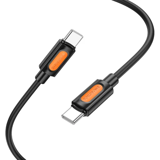 Borofone Kábel BX114 Structure - Type C to Type C - PD 60W 3A 1 méter fekete - 2