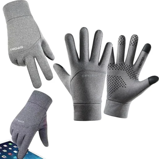 Téli kesztyűk szigetelt okostelefon funkcióval XL méret RC-K-1180 szürke - 2