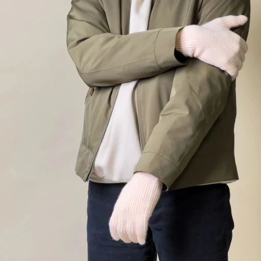 Fonott telefonkesztyű ujjkivágásokkal - rózsaszín - 6